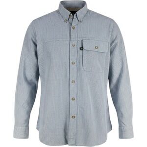 K3 Mens Performance Shirt Gingham Check‎ Mesh Vent M Blue White Button Down